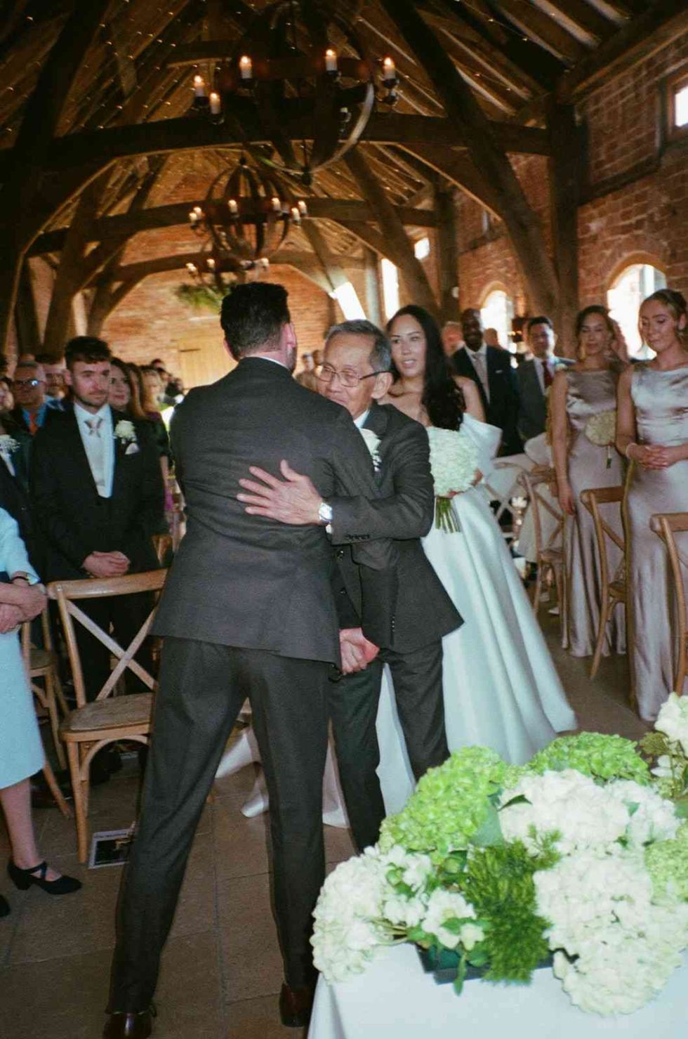 father of bride captured on 35mm film at grangefields wedding